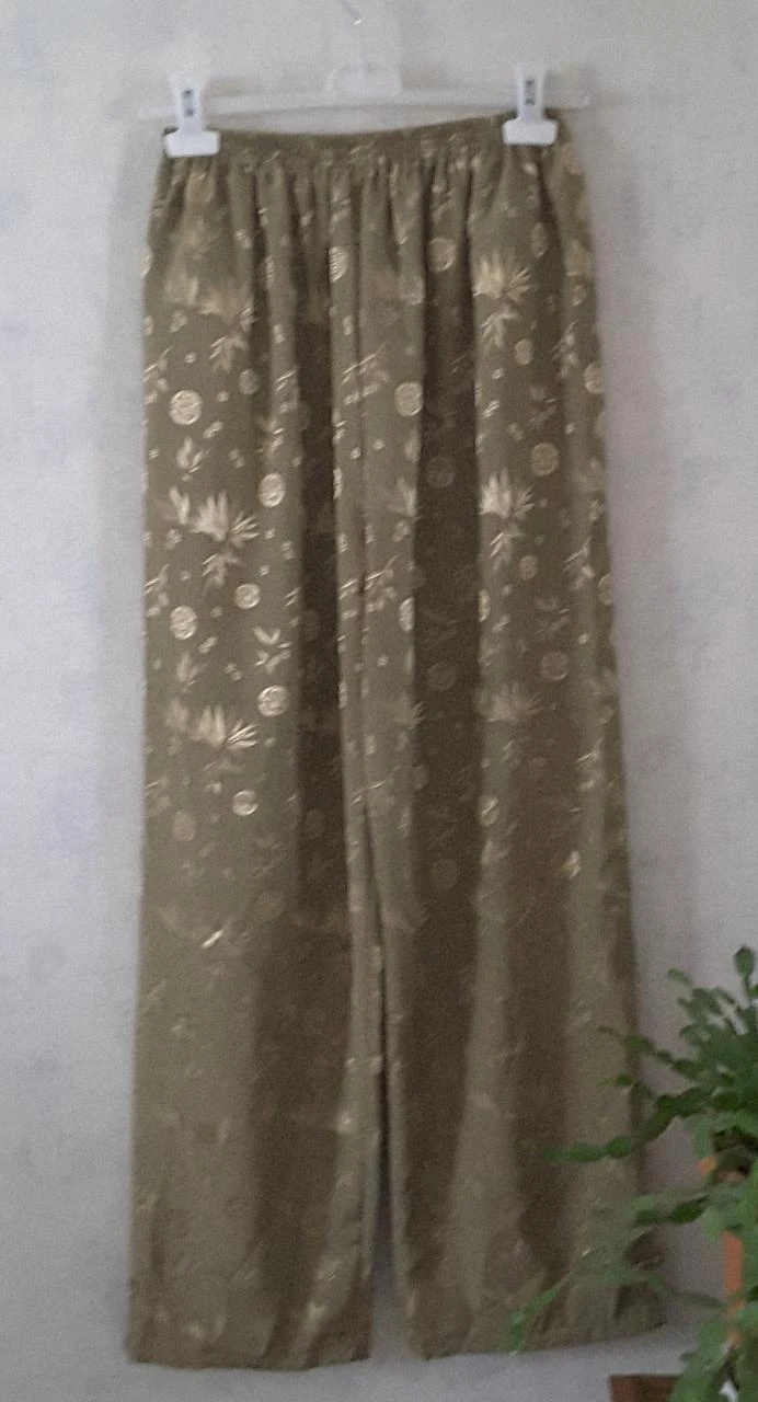 Pants and long tunic-dress set – Bronze green and gold - XL – photo 2